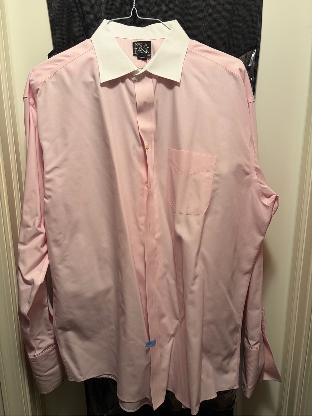 Jos. A. Bank Light Pink Dress Shirt with White Contrast Collar